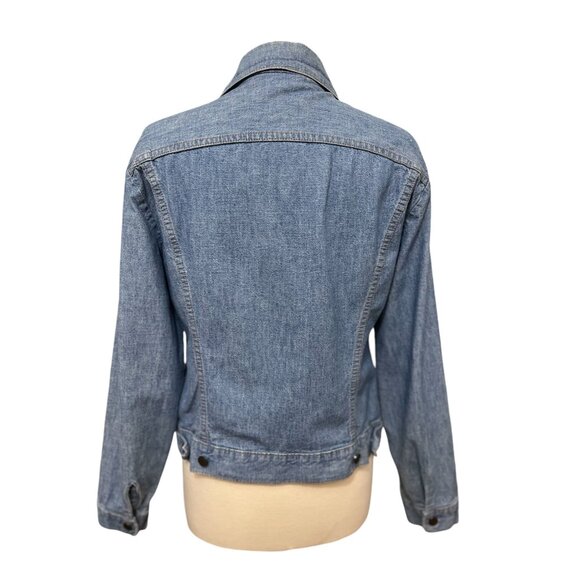 Vtg Levi's Womens Orange Tab Blue Denim Jean Jacket Light Weight Trucker Large - Picture 4 of 7